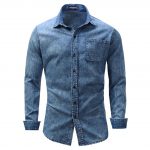 2018-New-Washed-Denim-Shirts-Long-Sleeve-Jean-Shirt-Blue-Denim-Shirts-for-Men